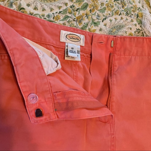 Talbots coral knee length khaki skirt - Picture 3 of 4